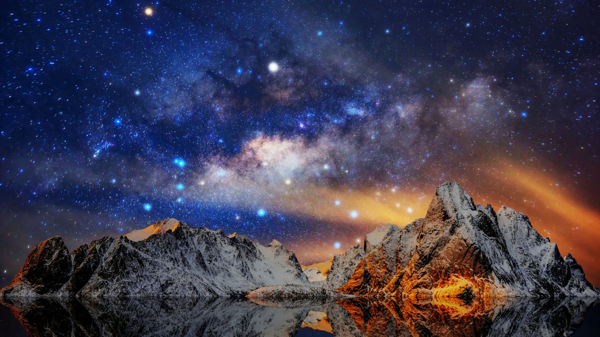 The Milky Way over Lofoten Islands Norway