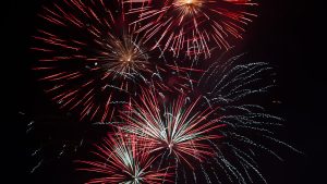 Fireworks in Red