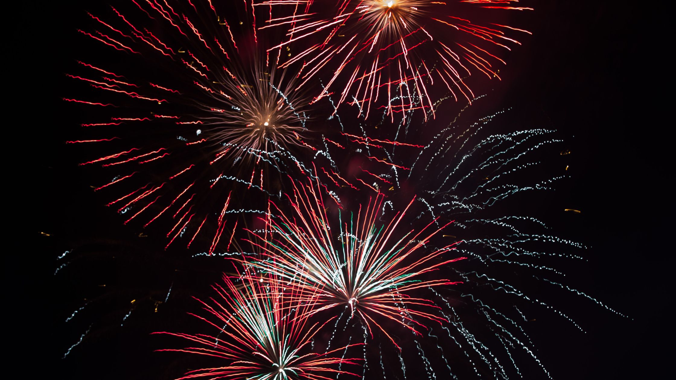 Fireworks in Red