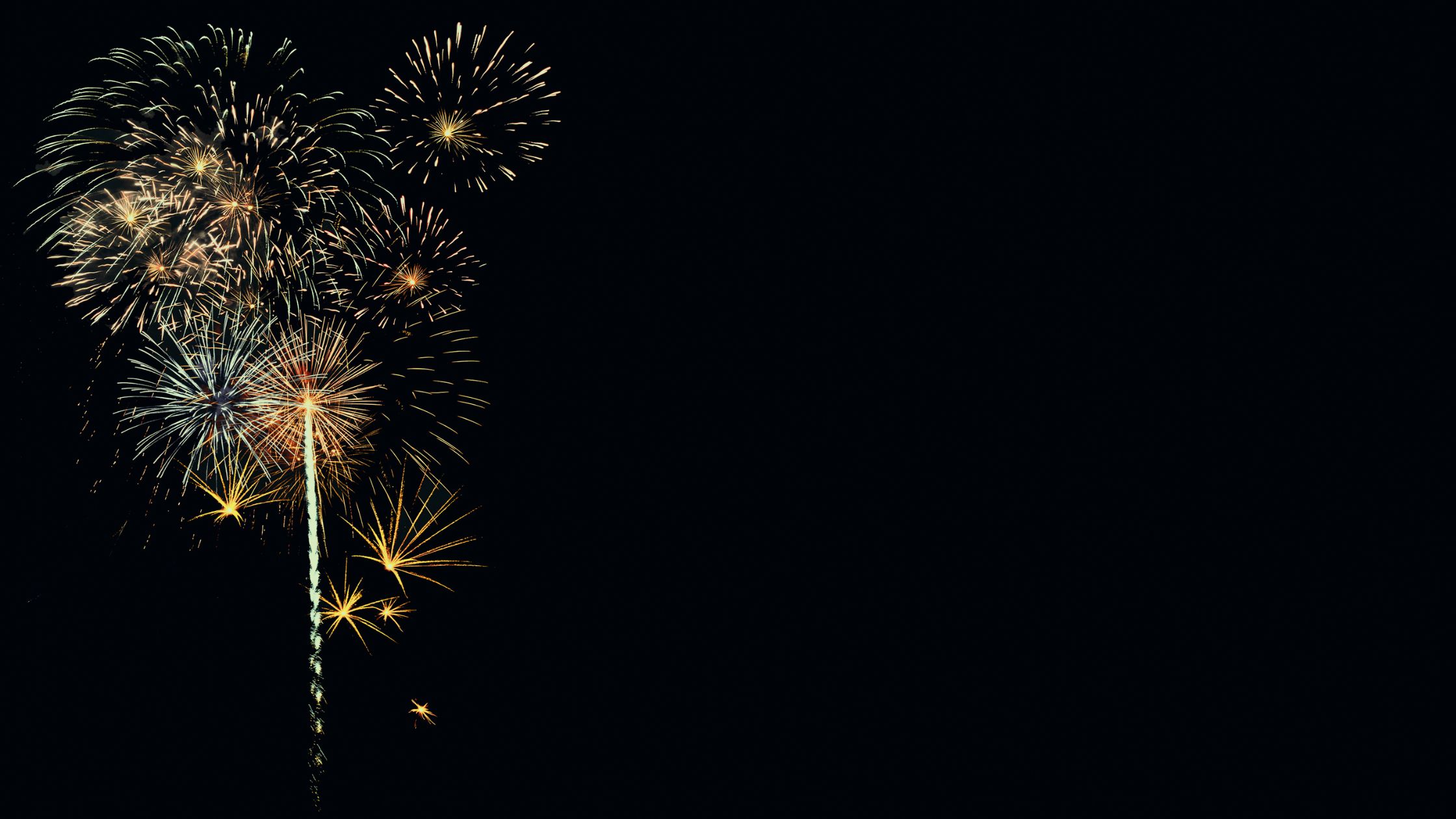 Fireworks in Yellow