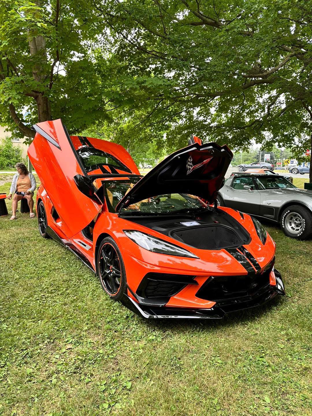 Bayfield Vette Fest, red Vette, Ontario Canada