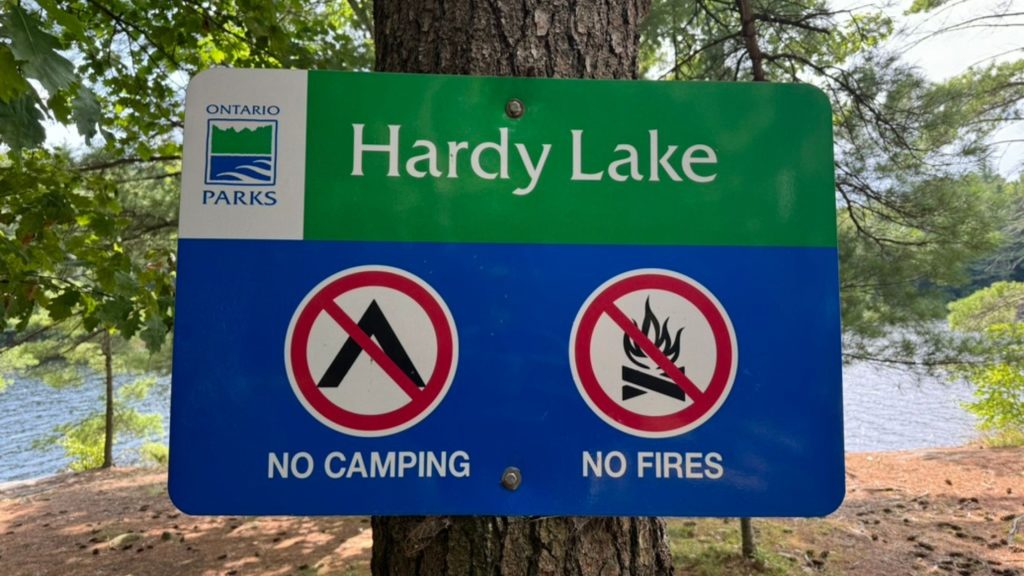 No Camping No Fires Sign