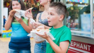 Family Festival Eating Elephant Ears