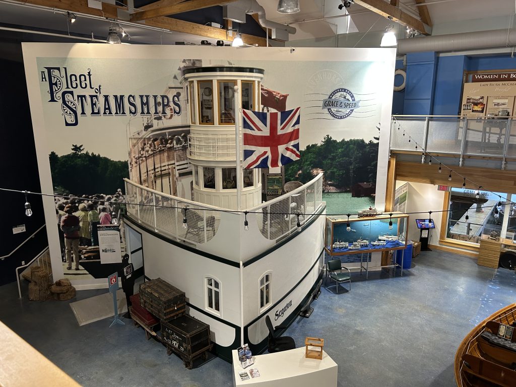 A view of the main steamship exhibit from upper level of the Muskoka Discovery Centre in Gravenhurst