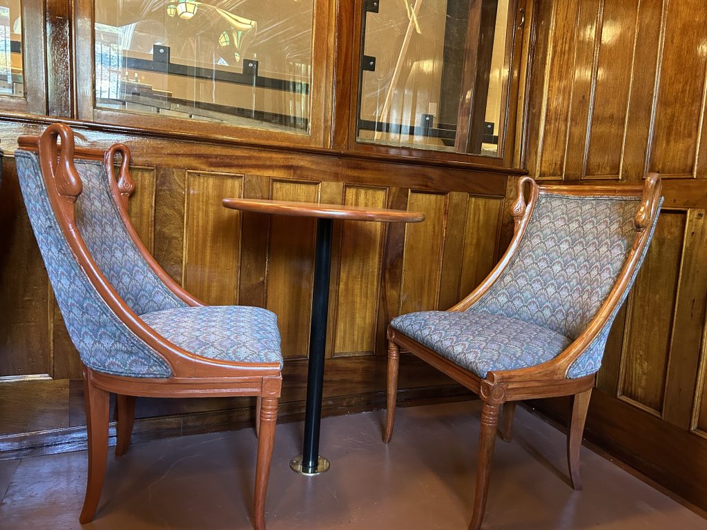 Seating on the Wanda III in Gravenhurst