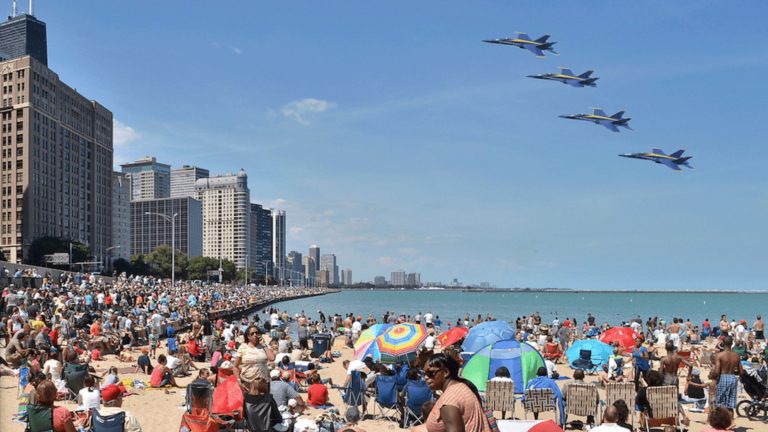 Chicago Air Water Show Crowds