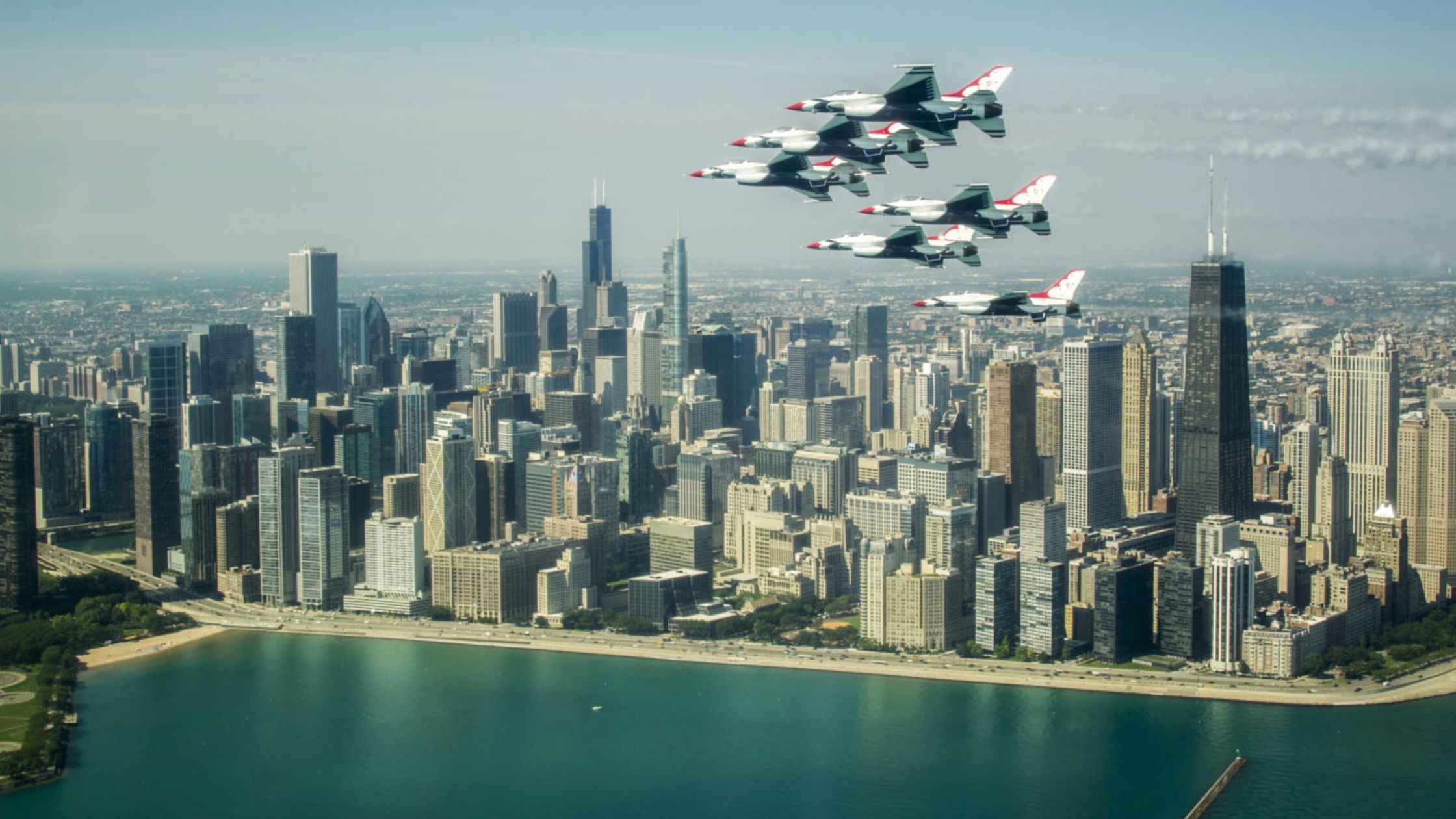 Chicago Air Water Show Fly By
