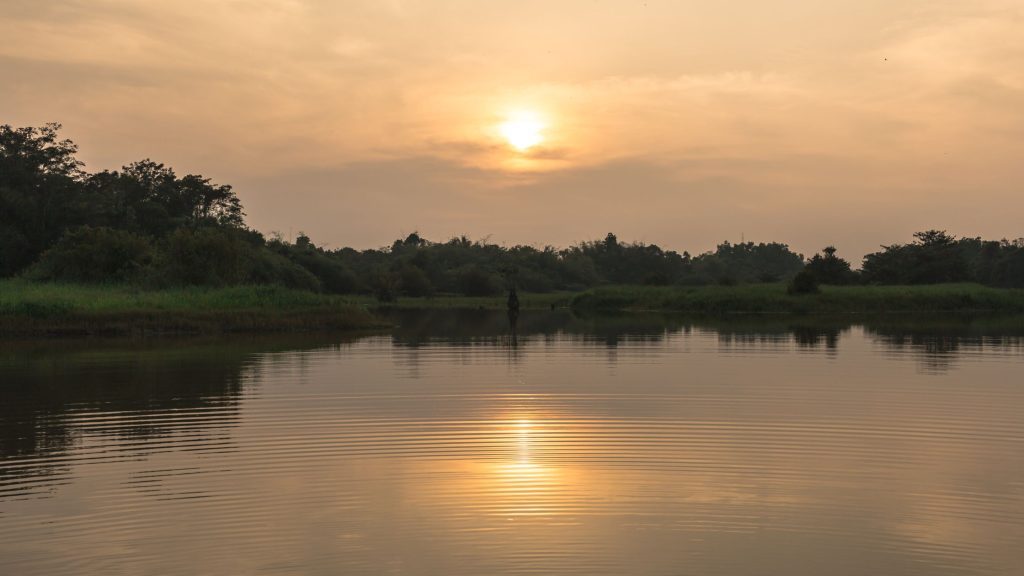 Lake-with-glowing-sunset-1-