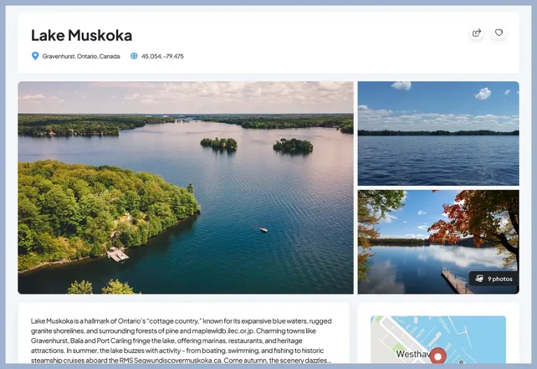 media kit website lake profile page