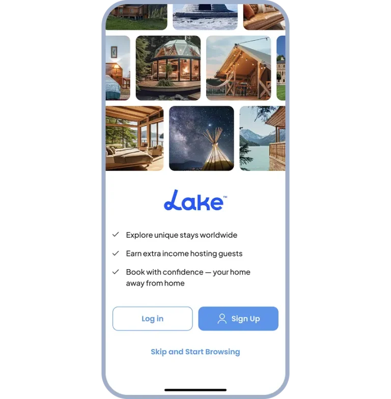 mobile app welcome screen