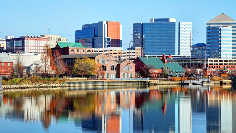 Wilmington, Delaware, US waterfront