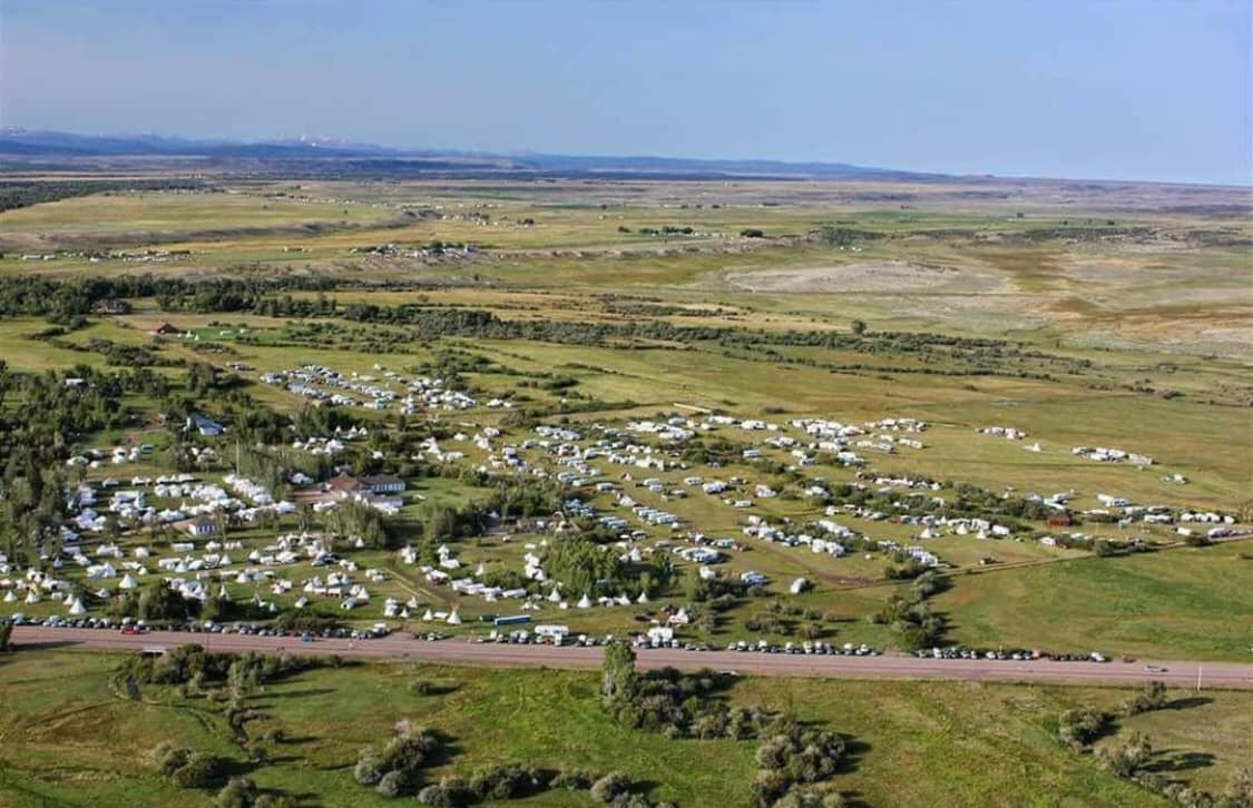 Fort Bridger Rendezvous aerial view