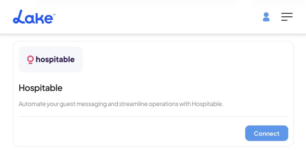 Hospitable Lake Connect Your PMS