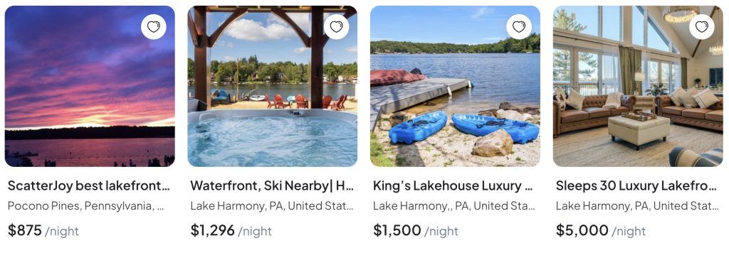 Pocono Lakehouse Rentals