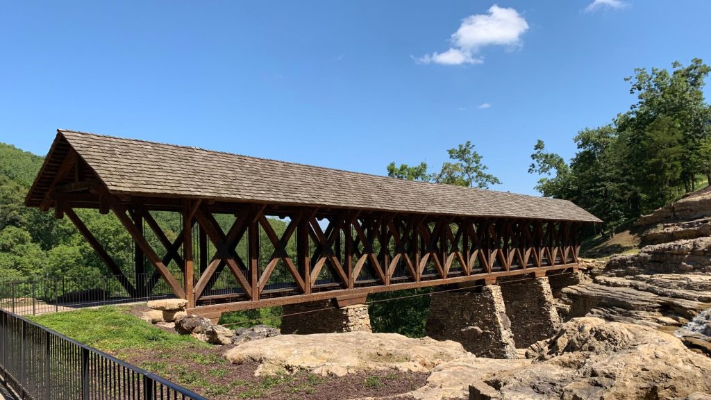 Covered bridge at Top of the Rock Branson Missouri