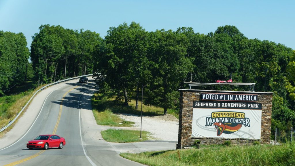 Entrance Sign at Shepherds Adventure Park in Branson Missouri