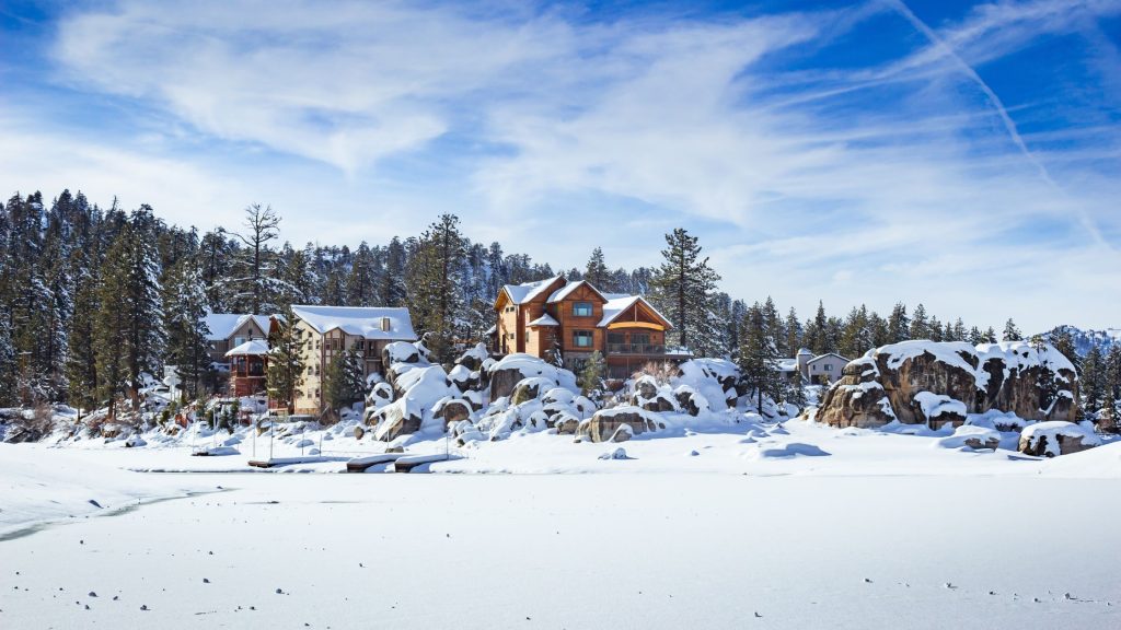 Chalets in Winter Big Bear California