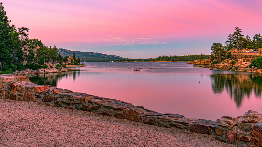 Sunset Over Big Bear Lake