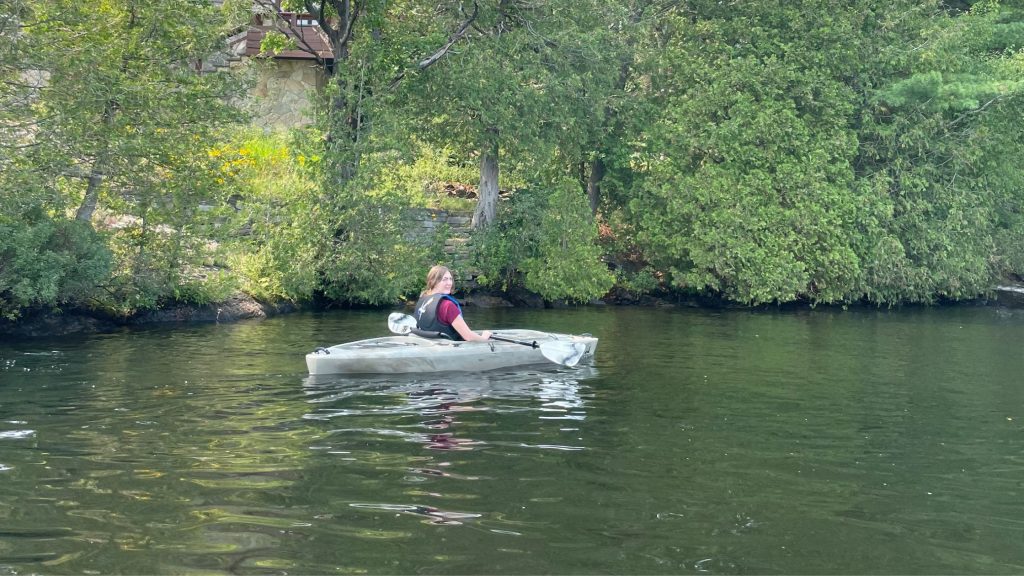 Kayaking Lake Muskoka Shorline