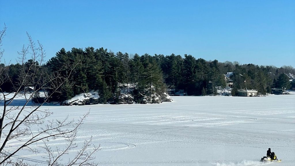 Snowmobiling On Lake Muskoka