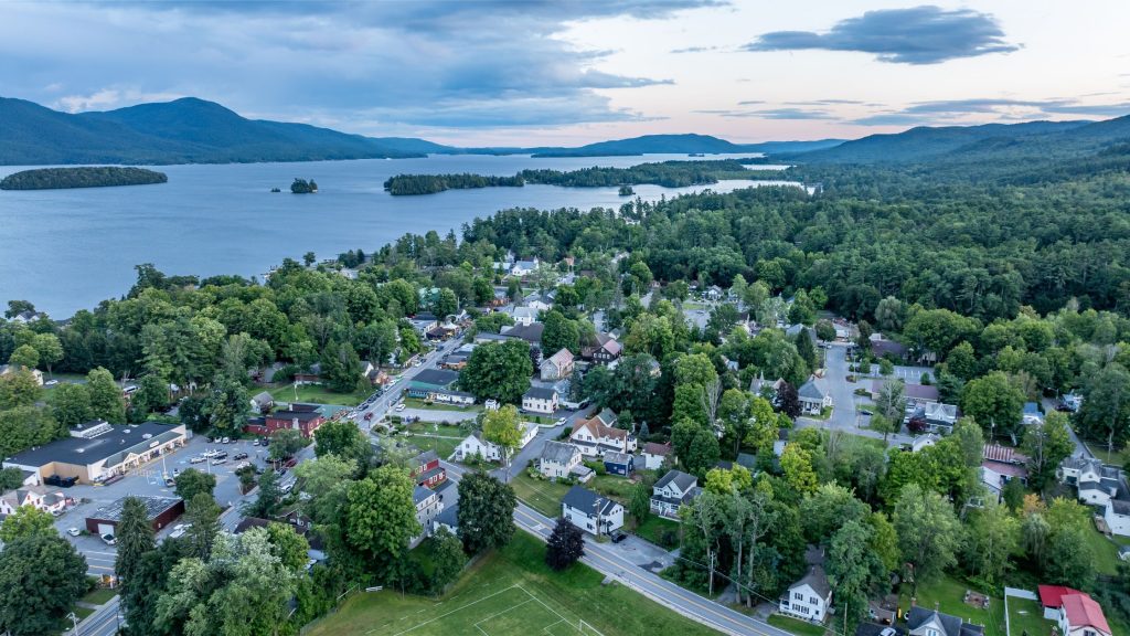 Lake George Lakeside Town In Summer